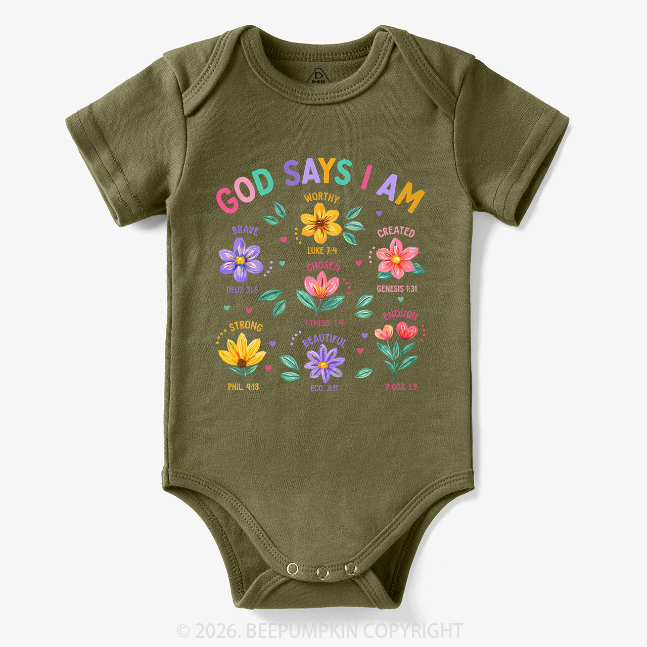 God Says I Am Flowers Bodysuit