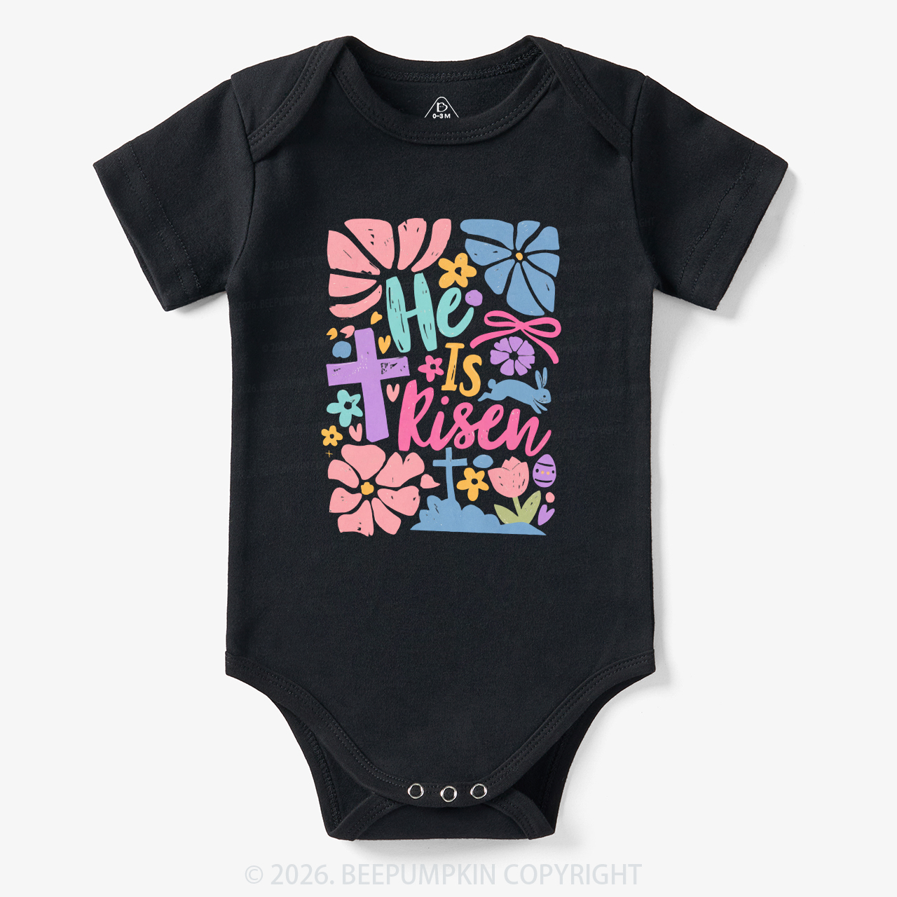 He is Risen Retro Christian Easter Bodysuit