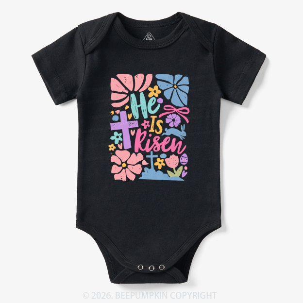 He is Risen Retro Christian Easter Bodysuit