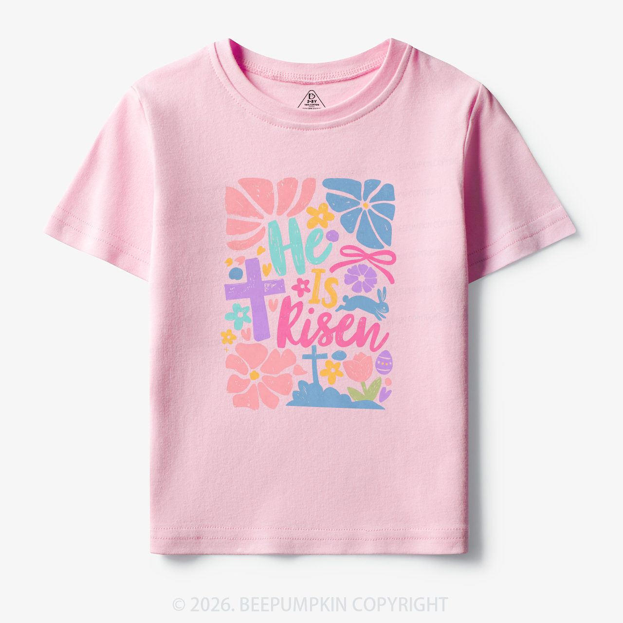 He is Risen Retro Christian Easter Toddler&Kid's Tees