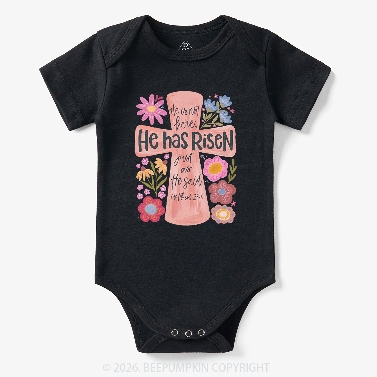 He Has Risen Christian Resurrection day Bodysuit