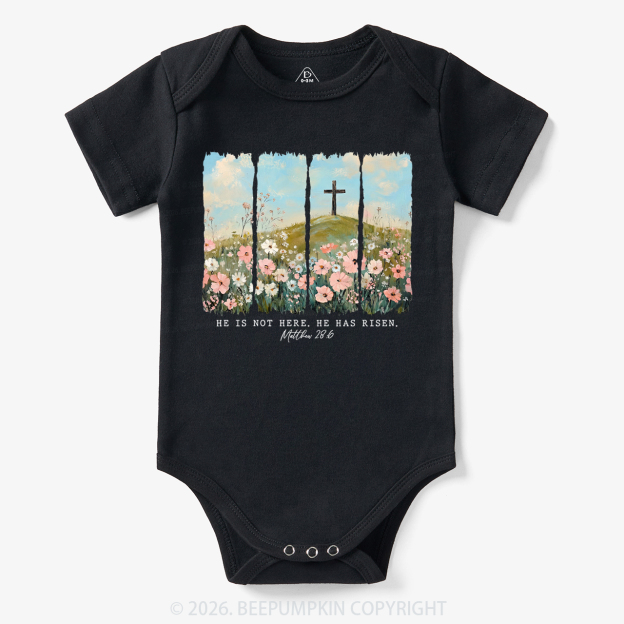 He is Risen Wildflower Spring Easter Bodysuit