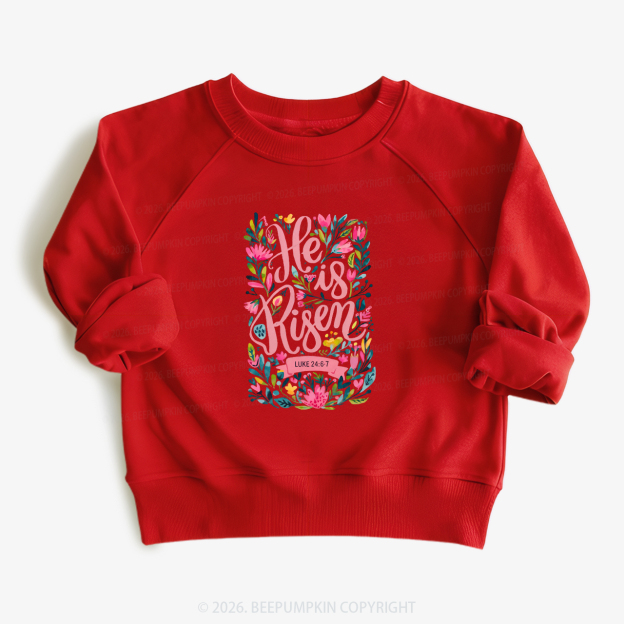 Christian Easter Floral Resurrection Kid's Sweatshirt