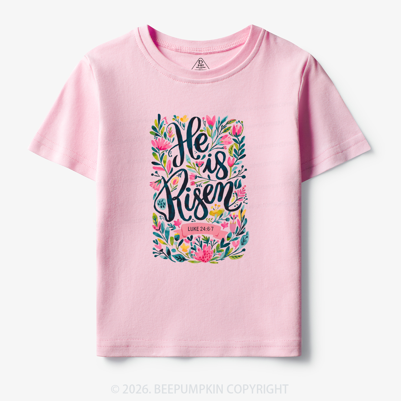 Christian Easter Floral Resurrection Toddler&Kid's Tees