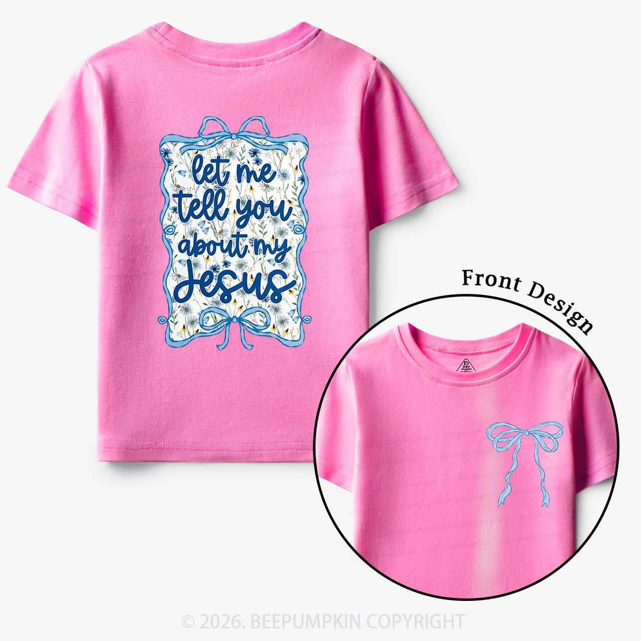 Love like Jesus Coquette Bows Toddler&Kid's Tees
