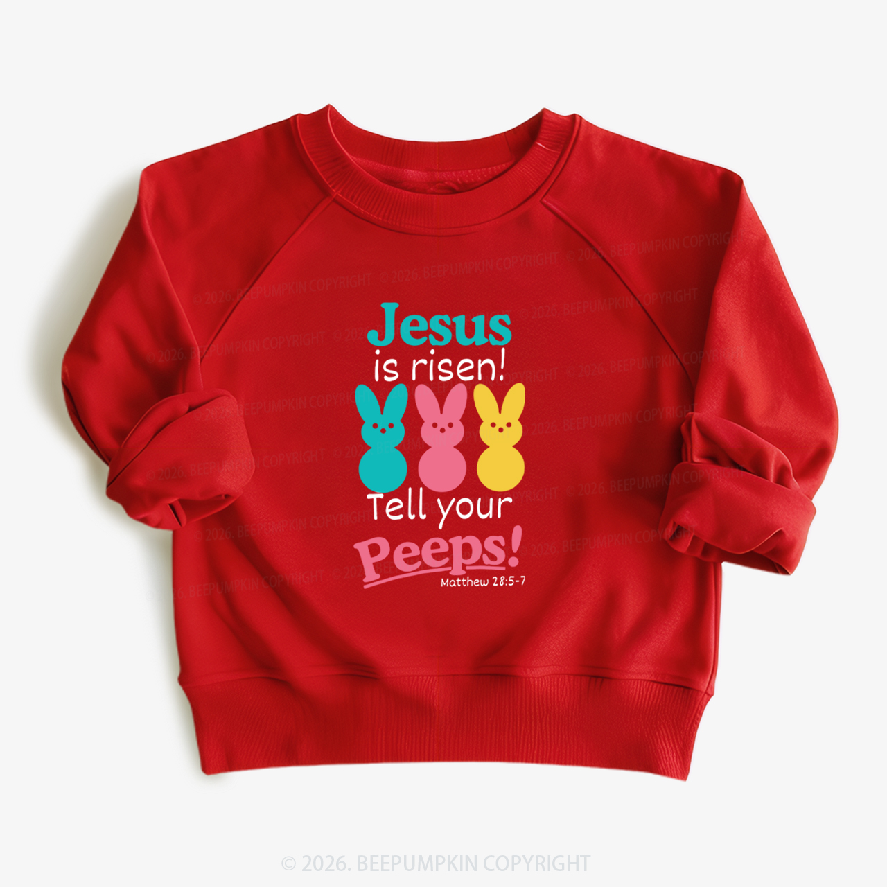 Jesus Is Risen Tell Your Peeps Funny Kid's Sweatshirt