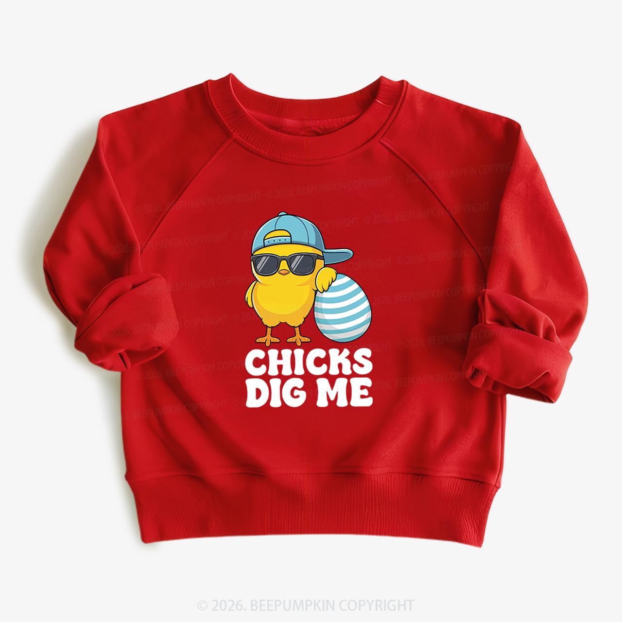 Chicks Dig Me Easter Kid's Sweatshirt