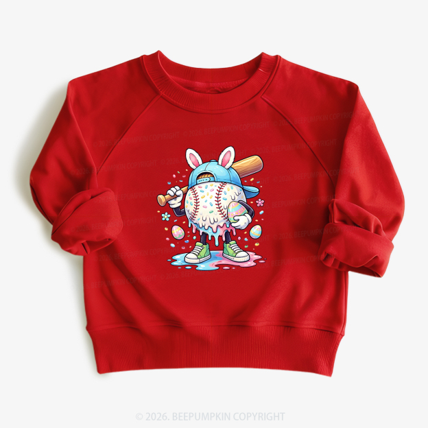 Easter Baseball Drip Kid's Sweatshirt