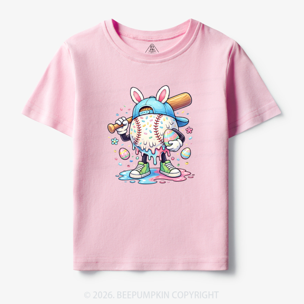Easter Baseball Drip Toddler&Kid's Tees