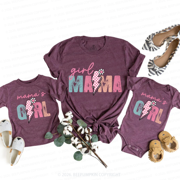 Girl Mama Mama's Girl Pink Lightning Mom&Me Matching T-Shirts
