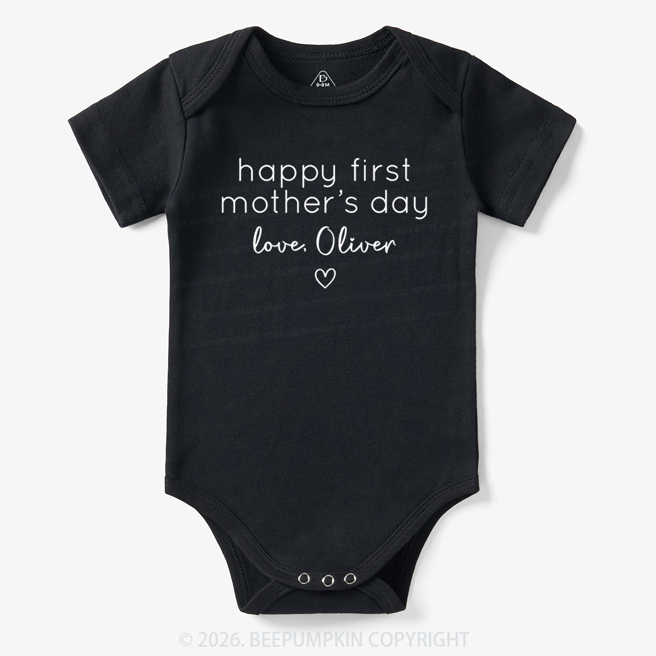 Personalised Retro Happy First Mother's Day Bodysuit