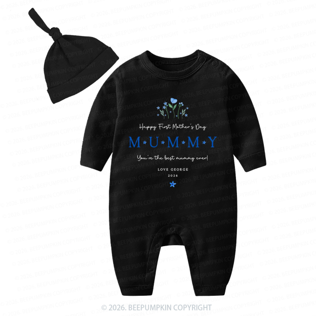 Personalized Our First Mother's Day Together Flower Baby Coming Home Outfit