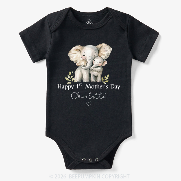 Personalized Happy Cute 1st Mother's Day Bodysuit