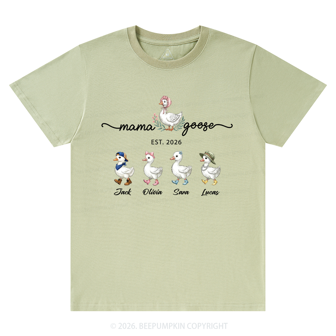 Personalized Mama Kids Names T-Shirts