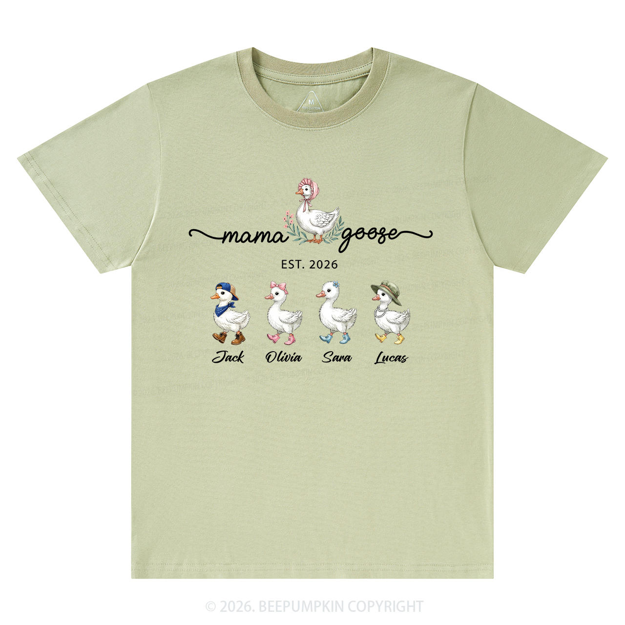 Personalized Mama Kids Names T-Shirts