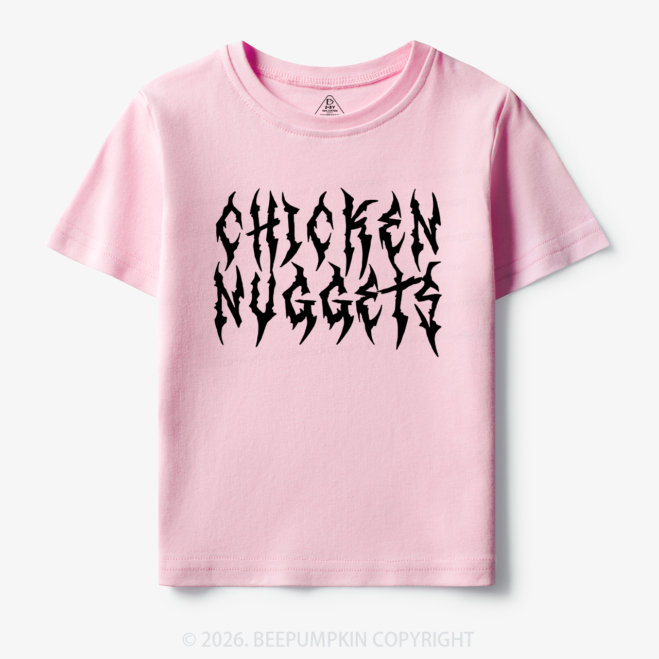 Chicken Nuggets Heavy Metal Font Toddler&Kid's Tees