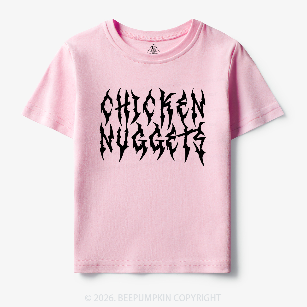 Chicken Nuggets Heavy Metal Font Toddler&Kid's Tees