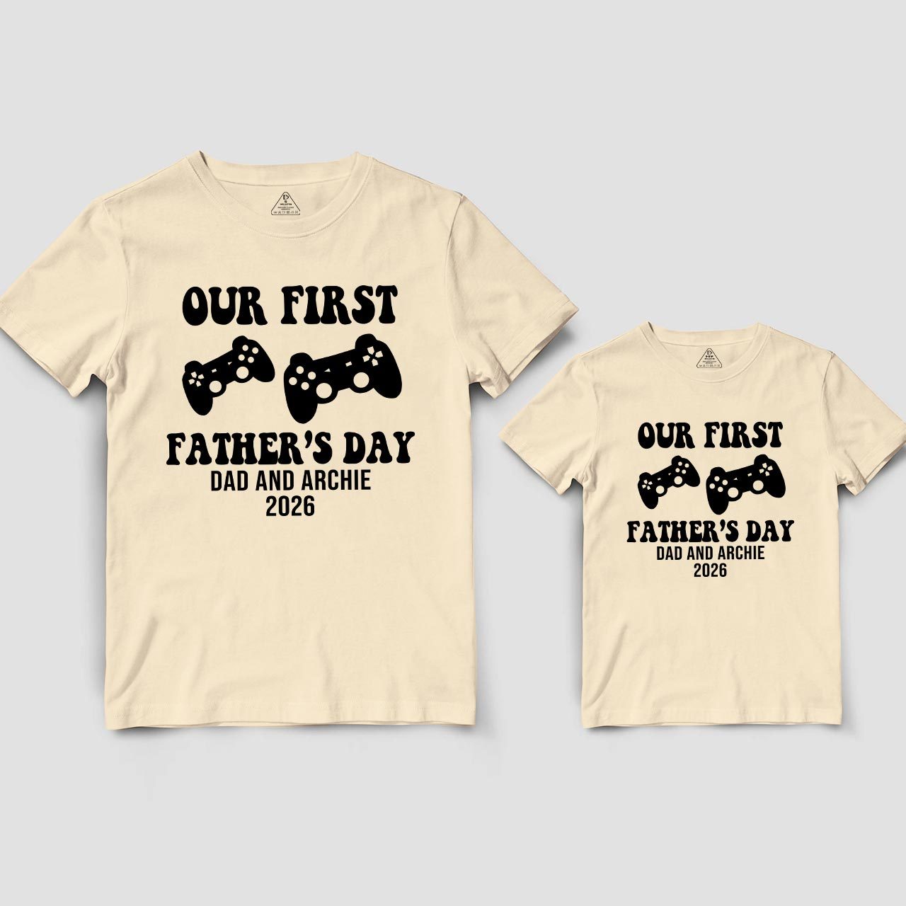 Personalized Our First Father's Day Dad&Me Matching T-Shirts