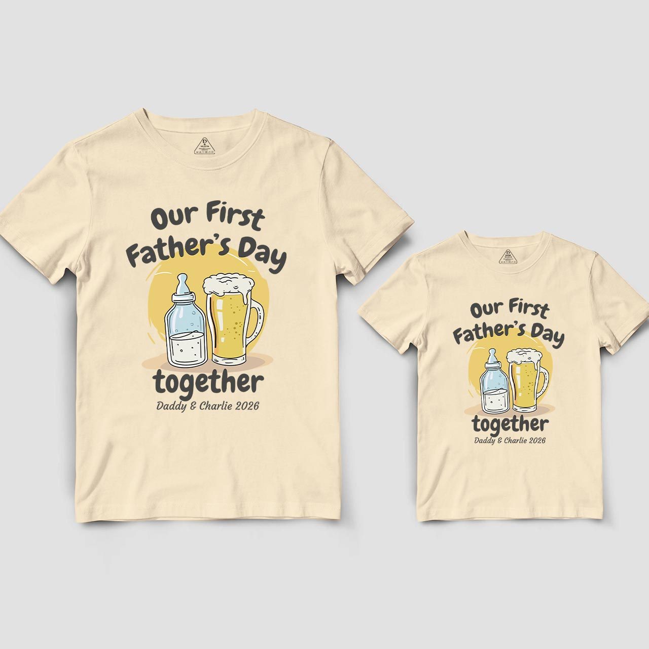 Personalized First Father's Day Dad&Me Matching Shirts