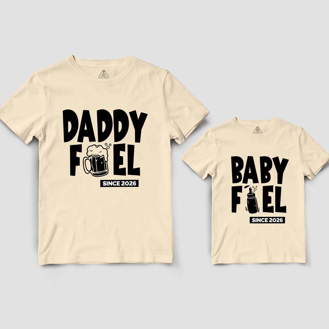 Daddy Fuel Baby Fuel Drinking Buddies Dad & Me Matching T-Shirts