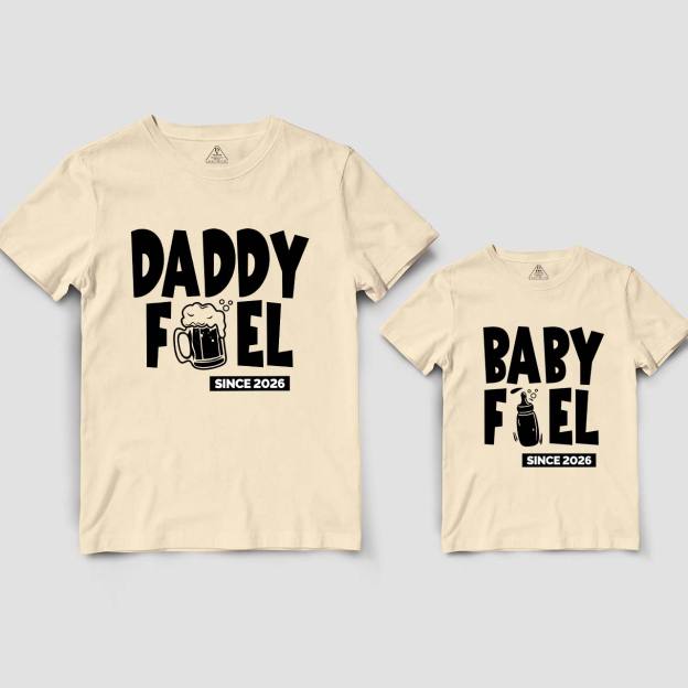 Daddy Fuel Baby Fuel Drinking Buddies Dad & Me Matching T-Shirts