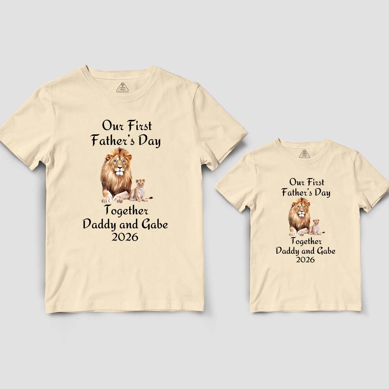 Custom Our First Father's Day Together Daddy And Me Matching Shirt