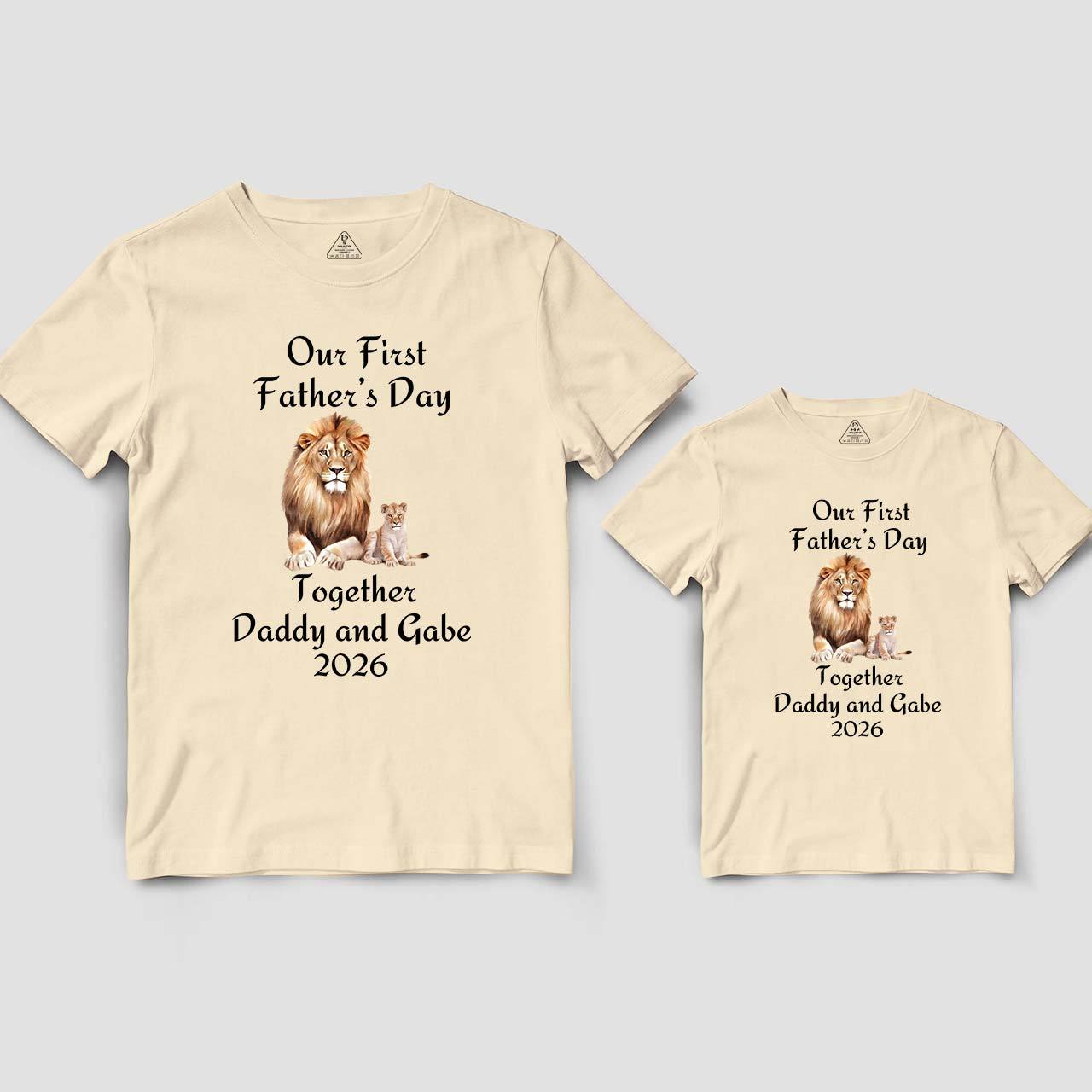 Custom Our First Father's Day Together Daddy And Me Matching Shirt