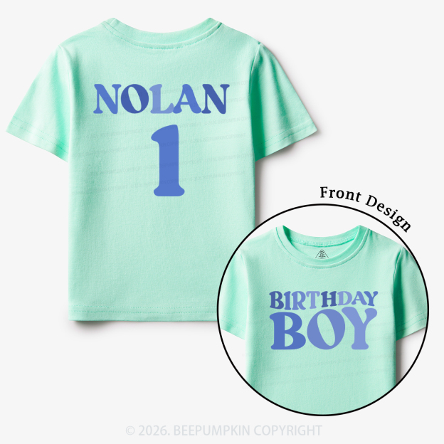 Personalized Name Birthday Boy Toddler&Kid's Tees
