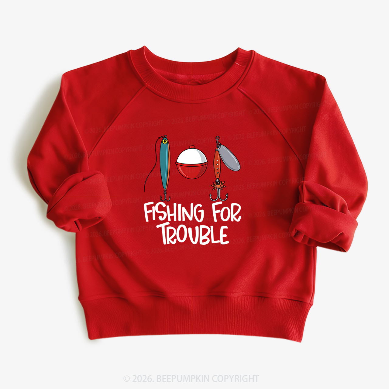Fishing For Trouble Kid's Sweatshirt