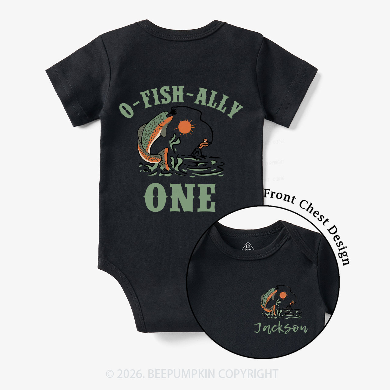 Personalized O-Fish-Ally One Birthday Party Bodysuit