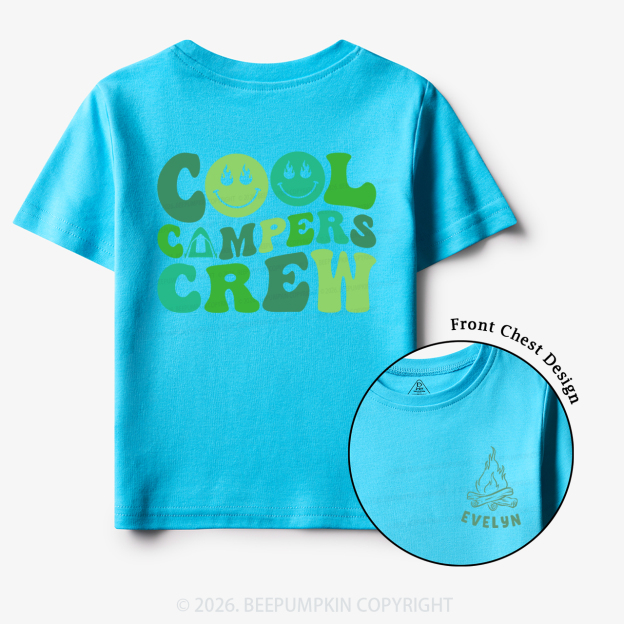 Personalized Name Cool Campers Crew Toddler&Kid's Tees