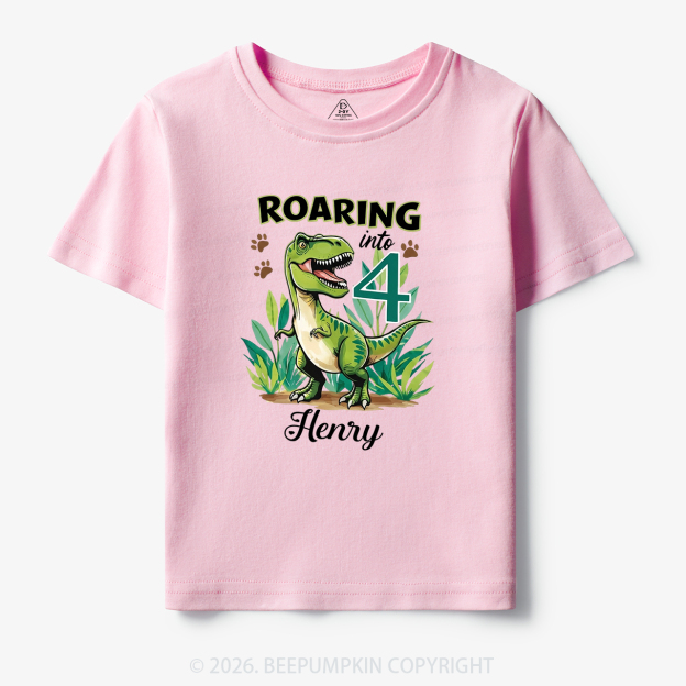 Personalized Dinosaur Birthday Any Age Toddler&Kid's Tees