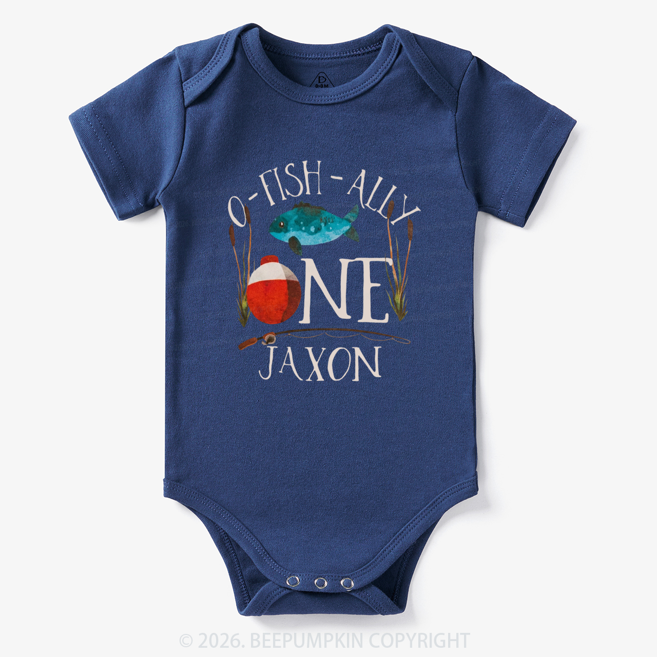 Personalized O-Fish-Ally Fish Birthday Bodysuit