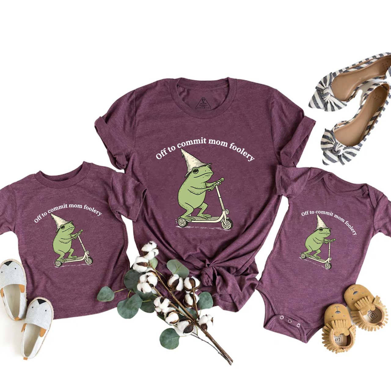 Funny Mama and Mini Frog Mom&Me Matching T-Shirts