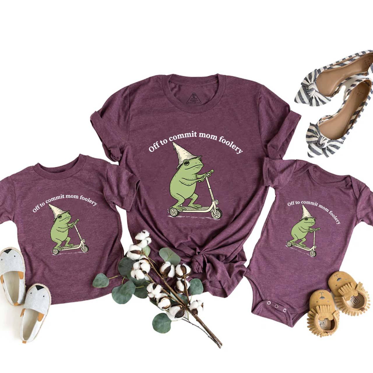 Funny Mama and Mini Frog Mom&Me Matching T-Shirts