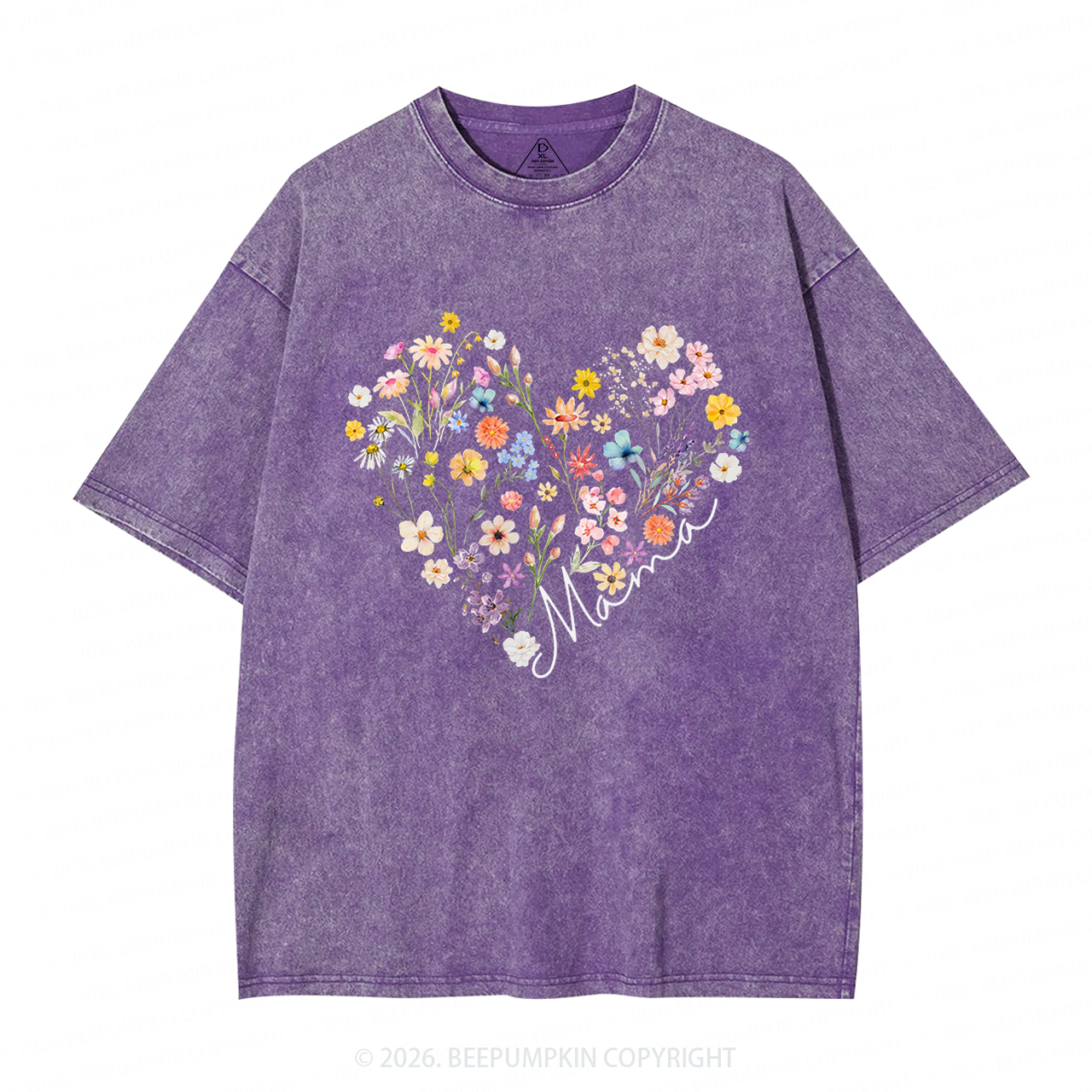 Bohemian Floral Adult Washed T-Shirts
