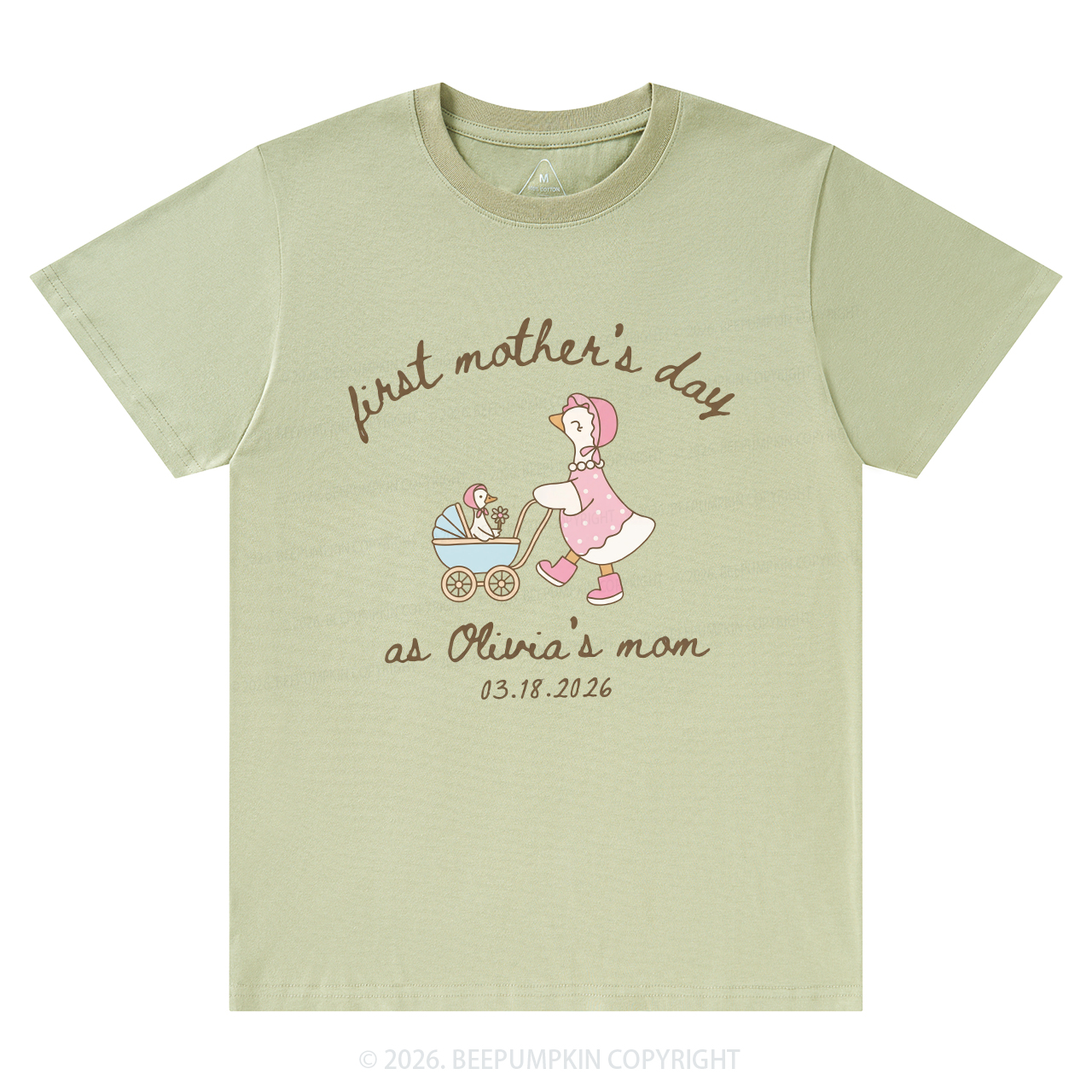 Personalized Goose Mama First Mother's Day T-Shirts
