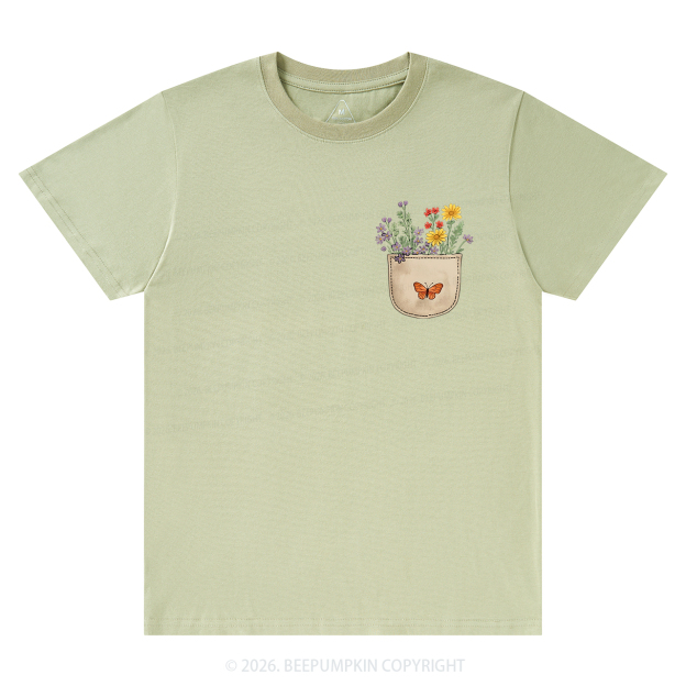 Wild Flowers Pocket T-Shirts