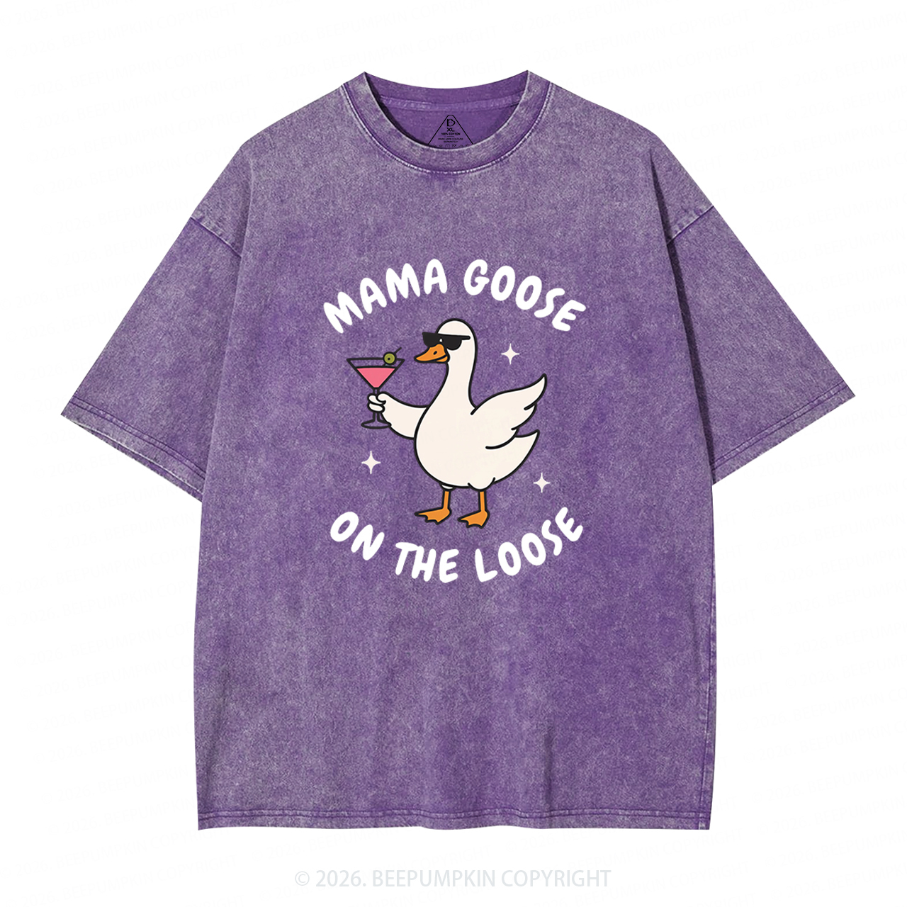 Mama Goose On the Loose Adult Washed T-Shirts