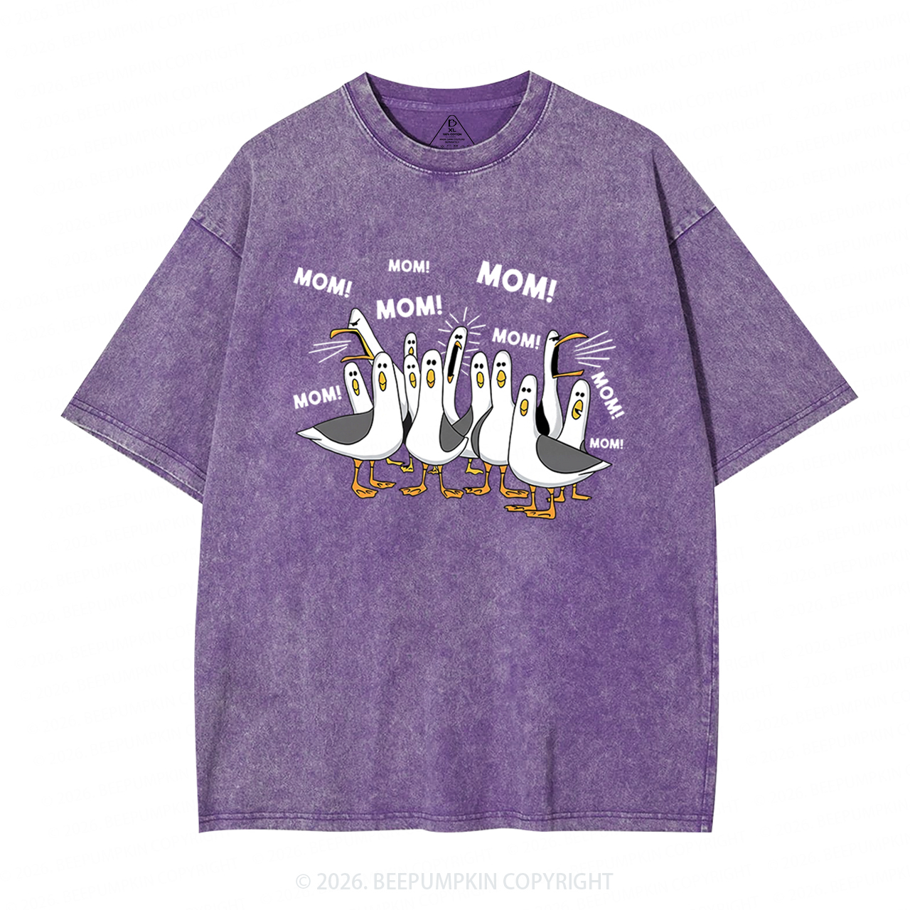 Seagulls Mom Adult Washed T-Shirts