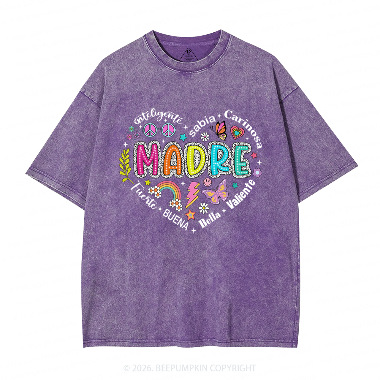 Retro Madre Adult Washed T-Shirts