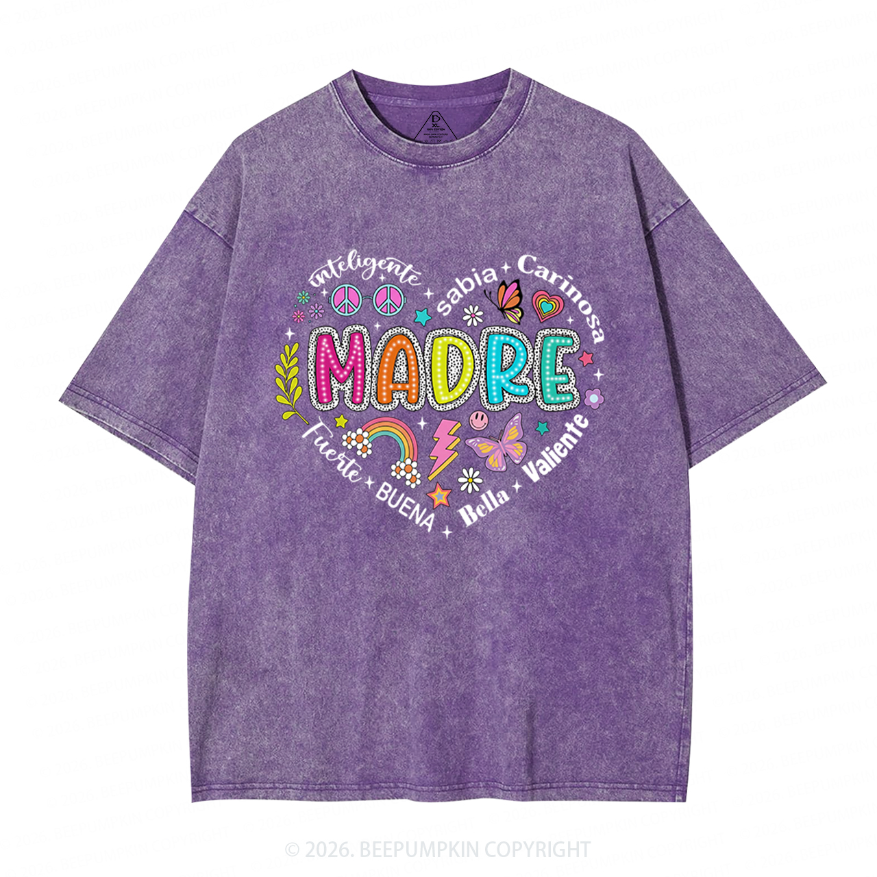Retro Madre Adult Washed T-Shirts