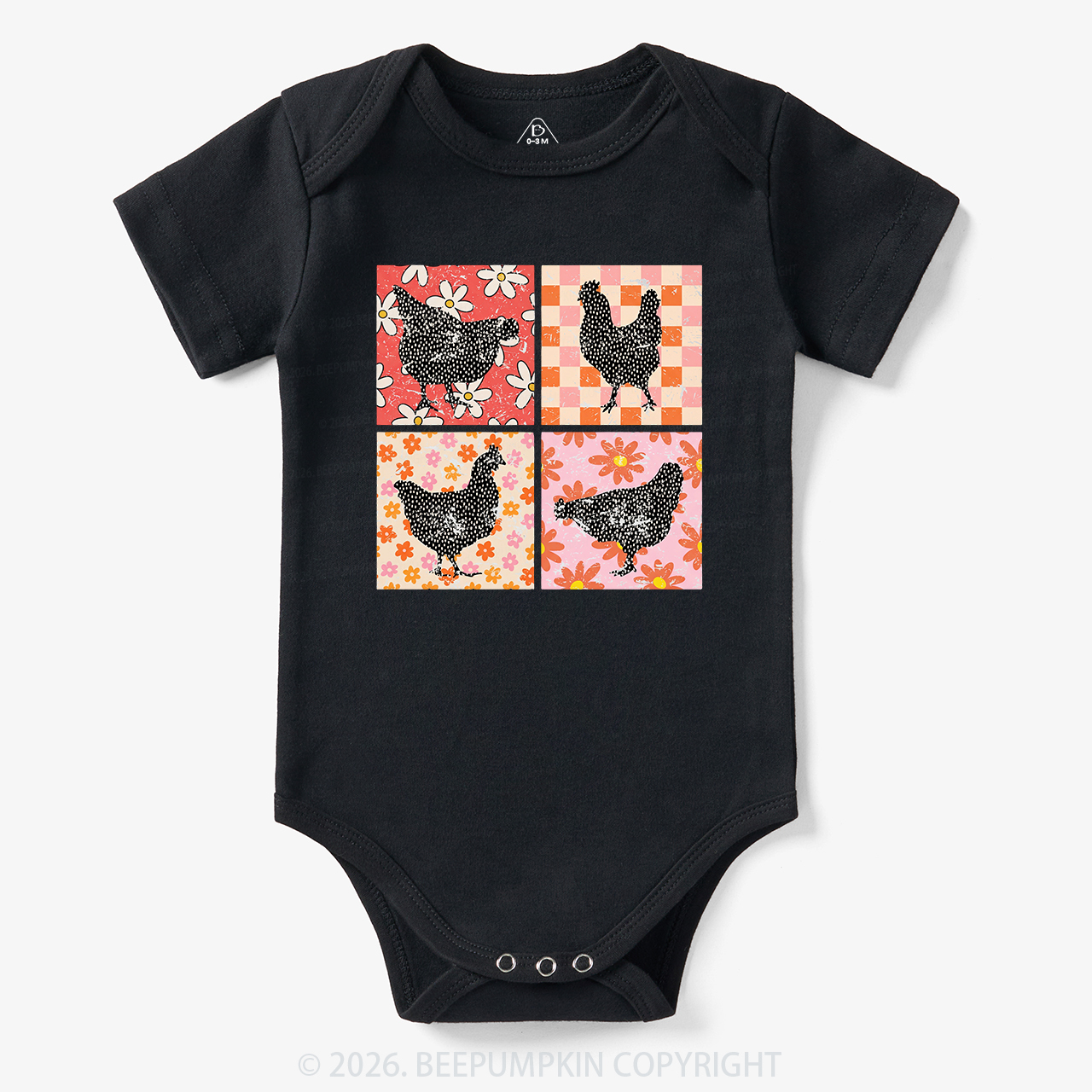 Chickens Farm Animals  Bodysuit