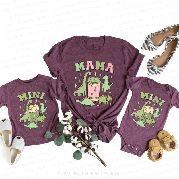 Dinosaur Mama Mini Mom&Me Matching T-Shirts