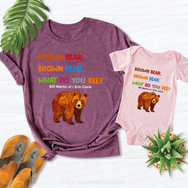 Brown Bear Lover Mom&Me Matching T-Shirts