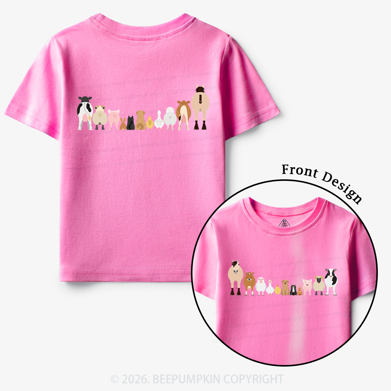 Cute Farm Animals Toddler&Kid's Tees