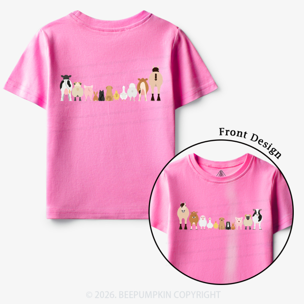 Cute Farm Animals Toddler&Kid's Tees