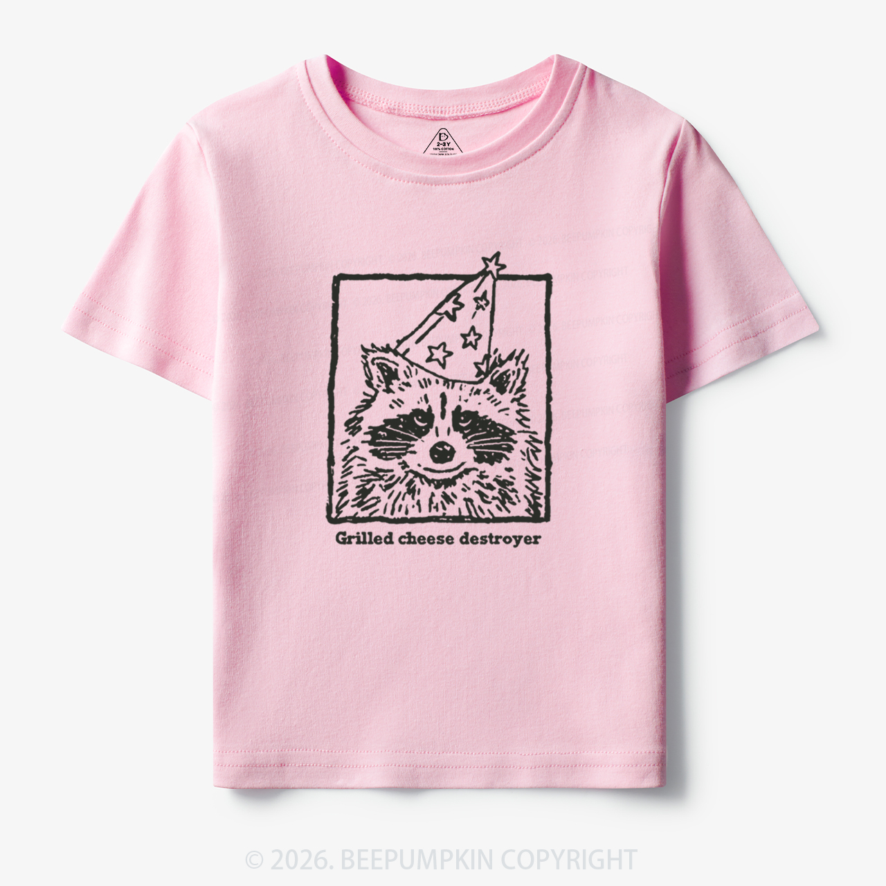 Vintage Raccoon Funny Grilled Cheese Destroyer Toddler&Kid's Tees