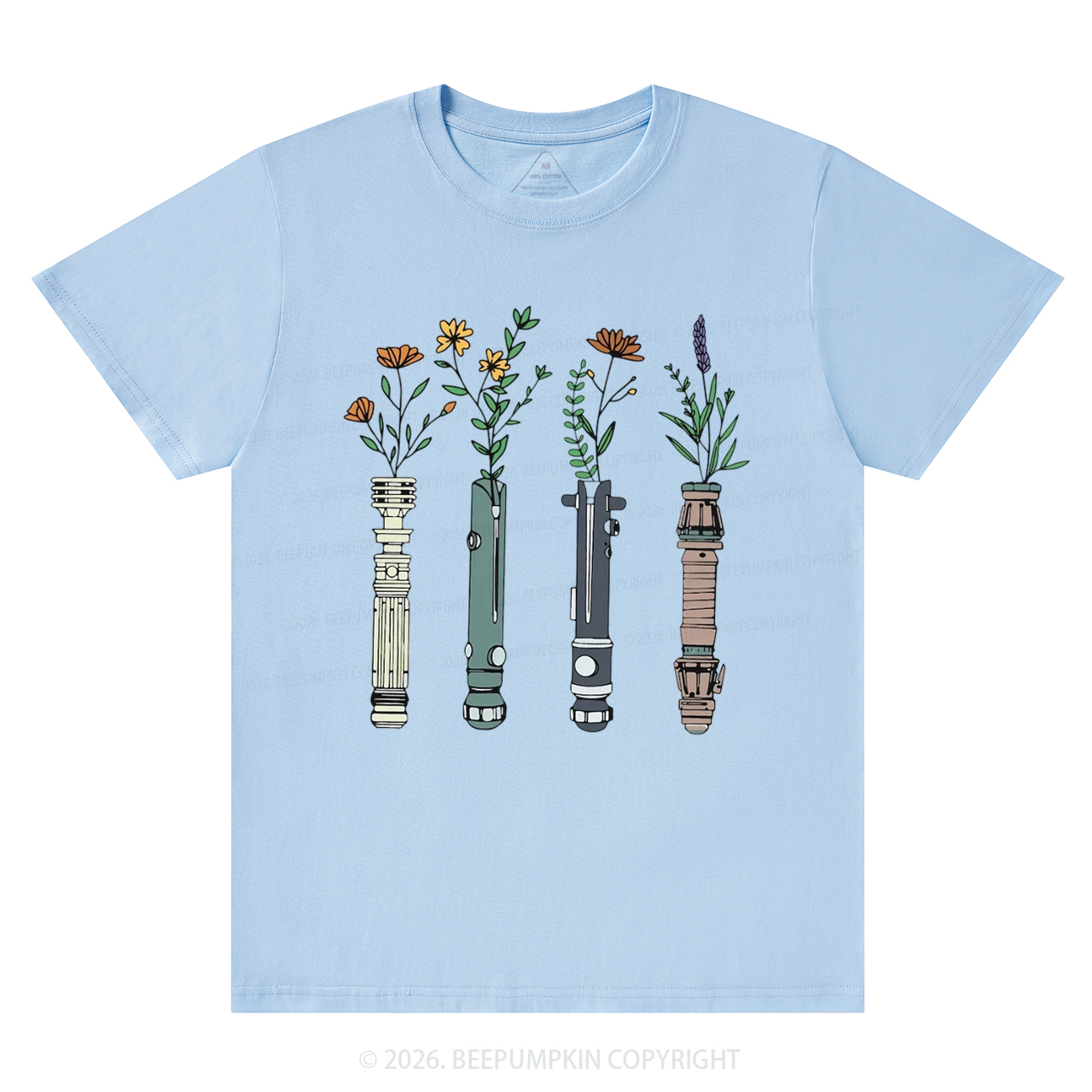 Floral Lightsaber Galaxy T-Shirts