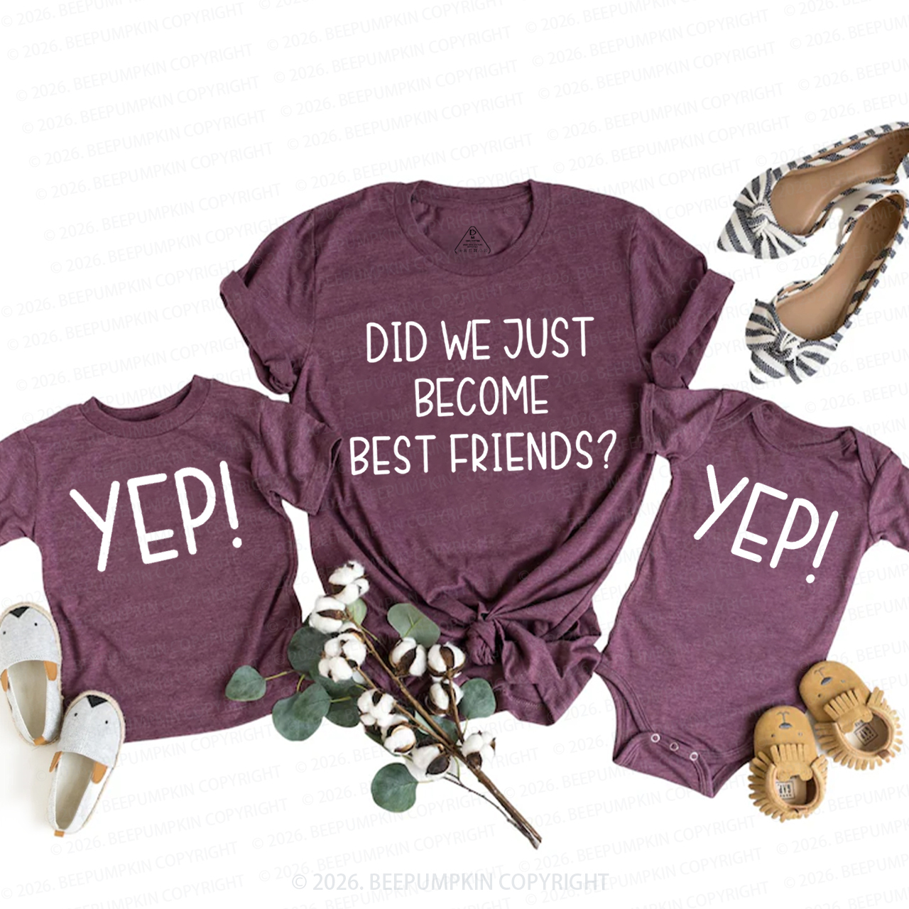 Did We Just Become Best Friends Funny Mom&Me Matching T-Shirts